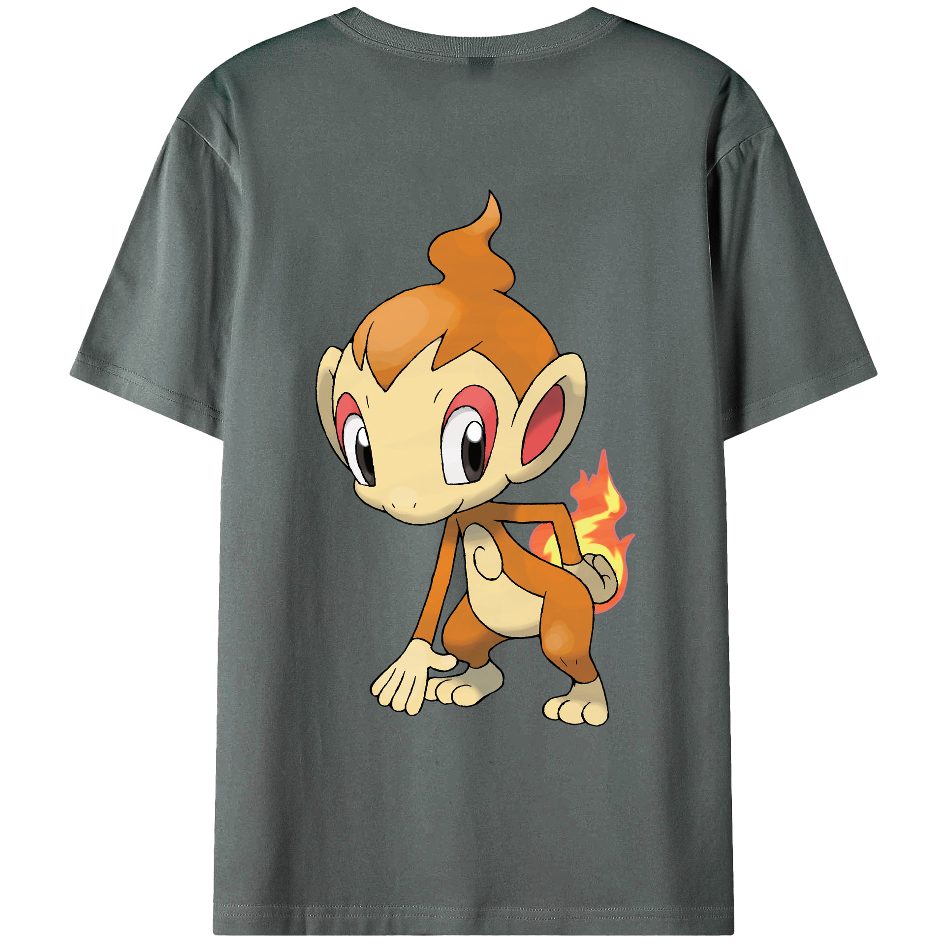 （画像用） ポケットモンスター Pokémon 綿100％ メンズ半袖Tシャツ（バックプリント） 通気性